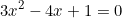 \[ 3x^2 -4x +1 = 0 \]